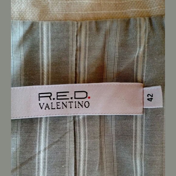 SOLD!!  R.E.D. Valentino Blazer/Jacket 42 Natural - Picture 8 of 8